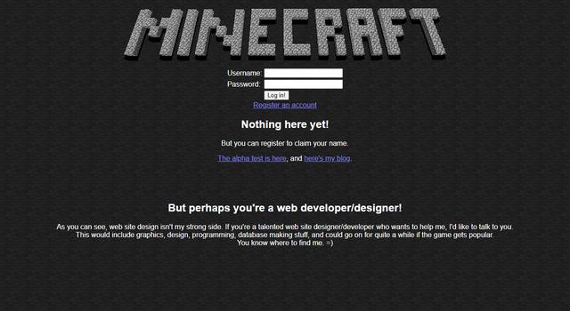 Minecraft时光轴：10年之前，《我的世界》注册页面你见过么？