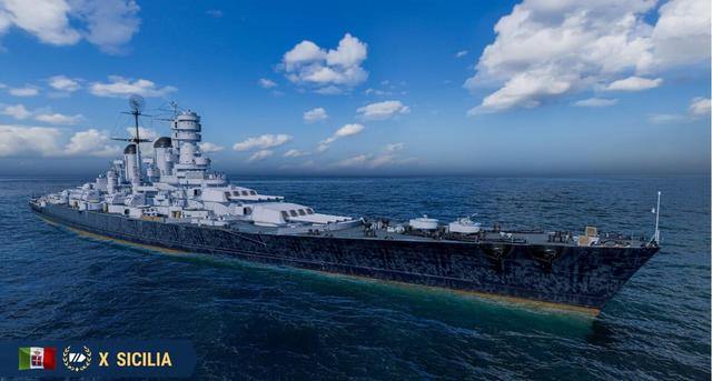 战舰世界：12.11版本封测新船，意大利10级战列舰西西里号！